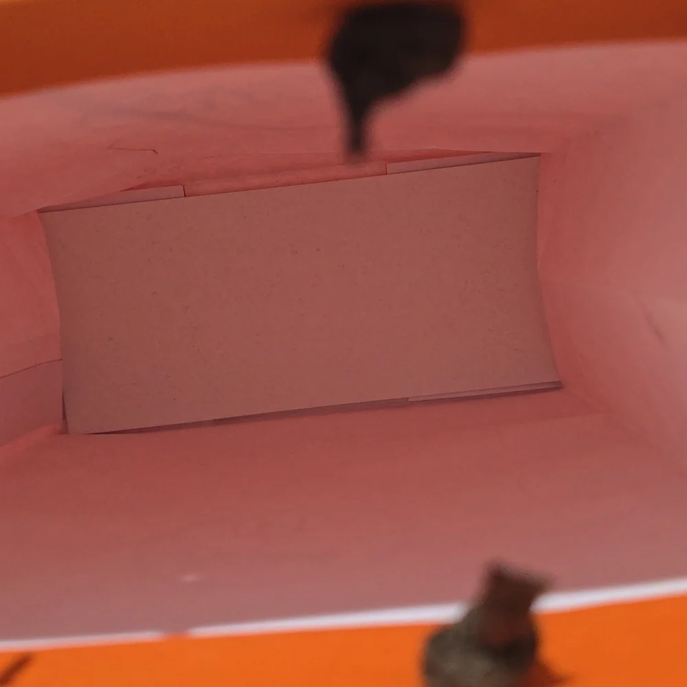 Hermès Orange Gift Paper Bag and 2 Piece Box Small